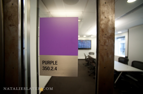 They label their conference rooms with pantone colors. Design nerdz, right?